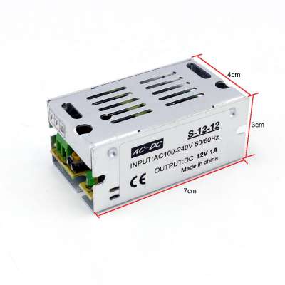 OEM High performance good quality 12V 1A 12W  switching Power Supply for LED and CCTV/ industrial